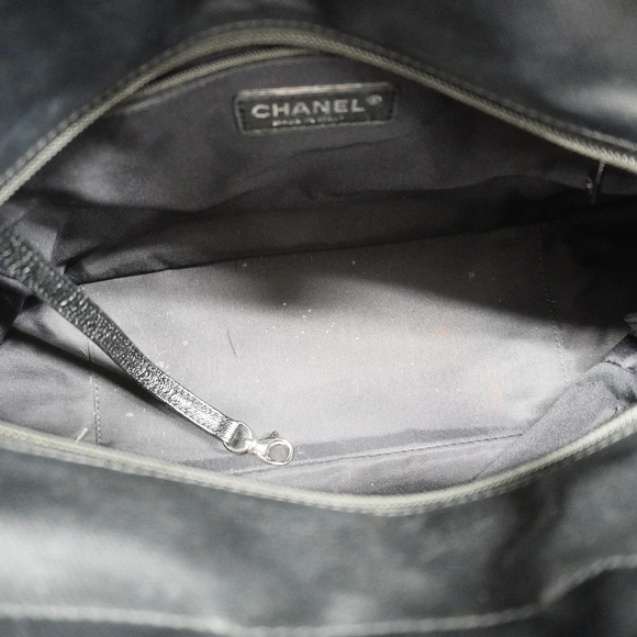 CHANELAuth  Paris Biarritz Tote Bag Women's Coated Canvas Black - Picture 4 of 10